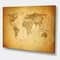 Designart - Ancient Map of The World X - Vintage Canvas Wall Art Print